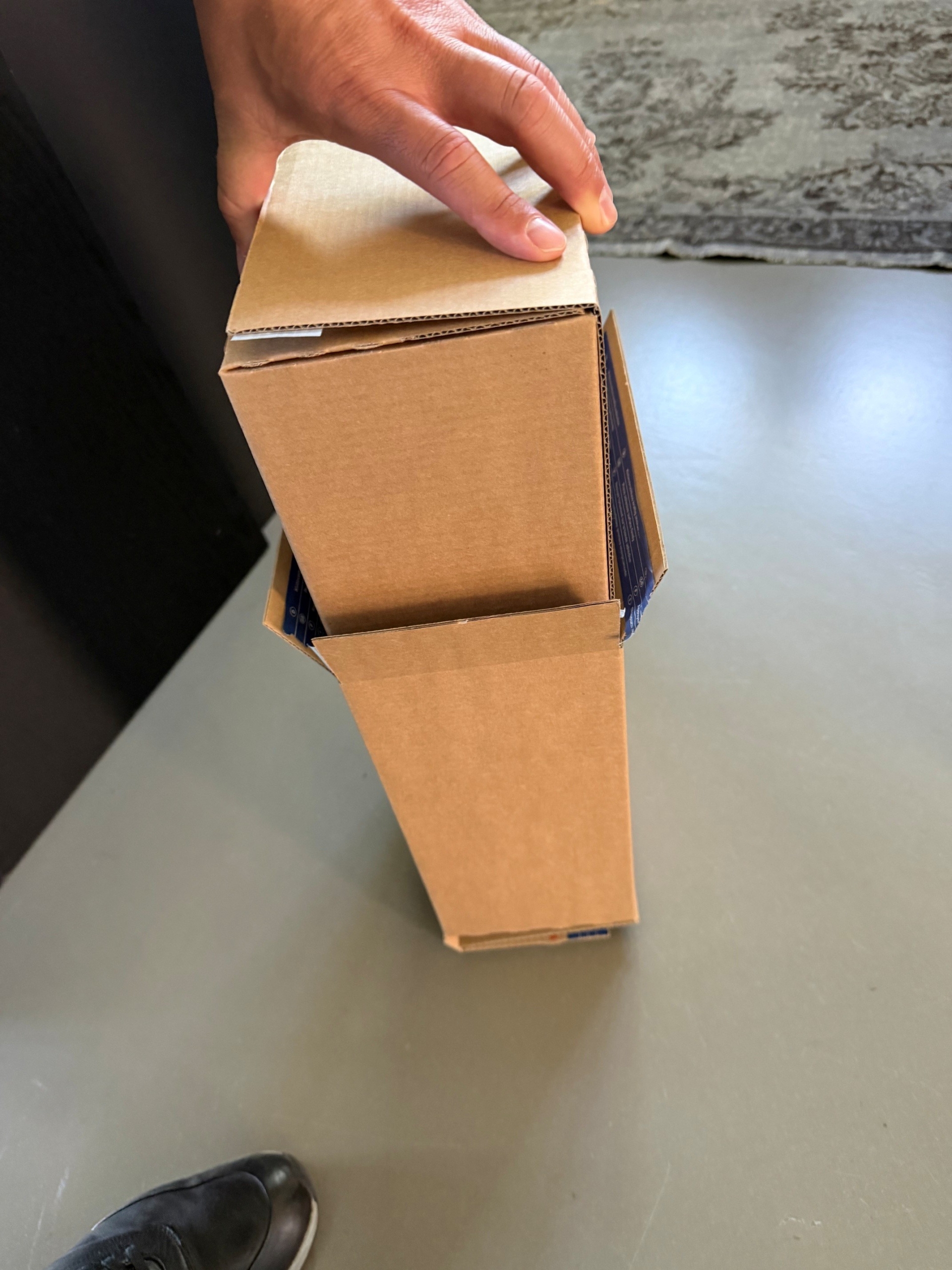 Teleskop Versandkarton minimum volumen