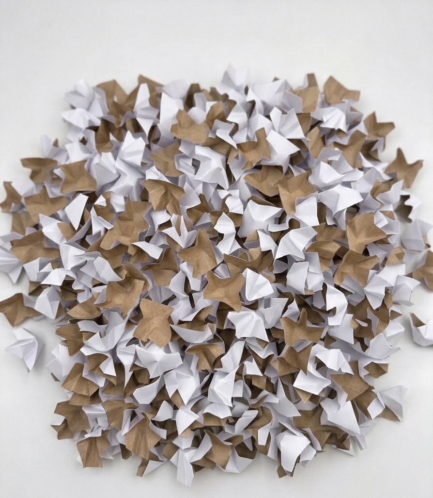 Knüllpapier für den Hohlraum im Karton
