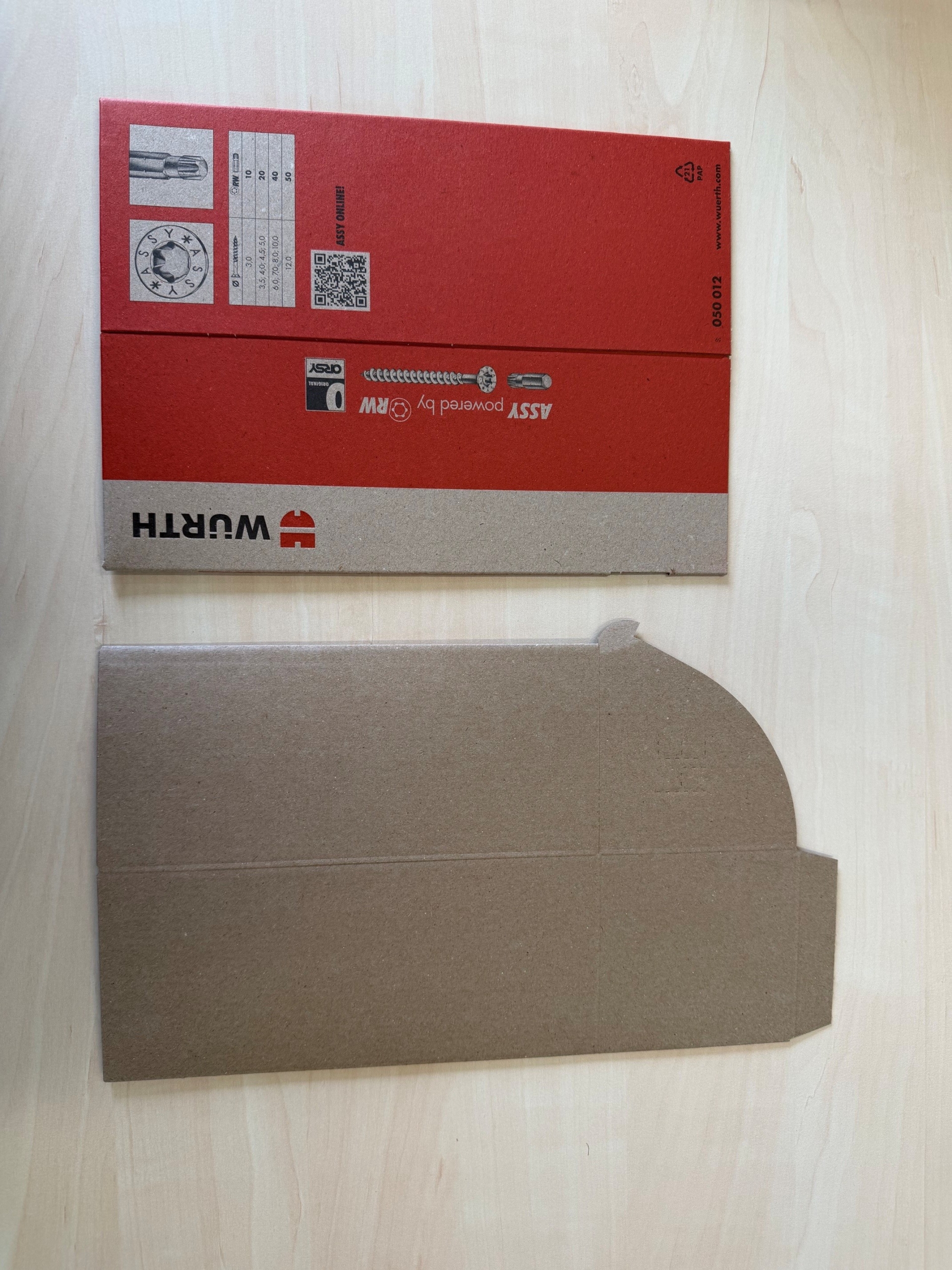 Schraumverpackungen zweiteilig mit Schütte